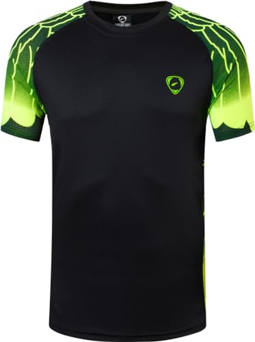 jeansian Herren Sport Tee Shirt Tshirt T-Shirt Short Sleeve Tops Tennis Golf Bowling LSL229 Black XXL