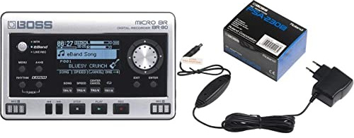 BOSS Field Recorder BR-80 mit SD -Karten (bis zu 32 GB) & PSA-230S Netzteil