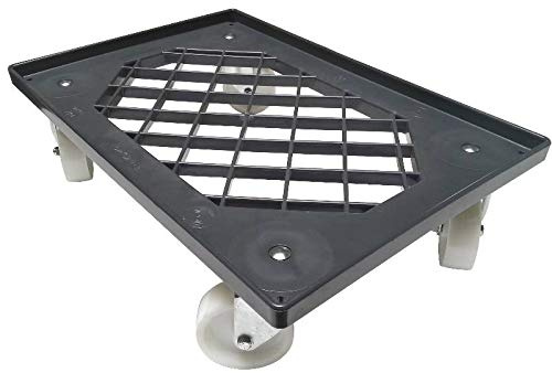 Erre4M Carrello porta casse, Carrello cassette pizza, Carrello in plastica porta ceste con griglia cm 60x40