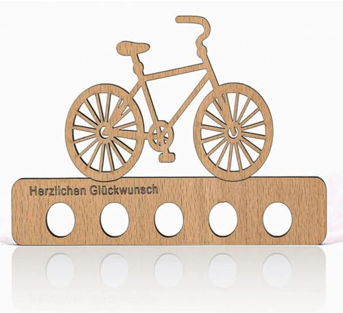 XOUDKE Originelle Geburtstag Geldgeschenk Holz - Geldgeschenk für Radfahrer - Fahrrad Geschenk - Geschenke aus Holz - Geschenke Geldgeschenk für Freunde, Familie, Liebhaber