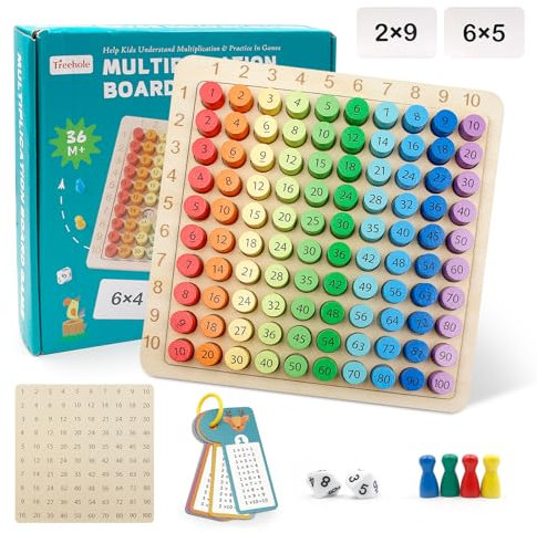 1x1 Lernen Spiel Multiplikationsbrett Multiplikationstabelle Multiplikation Mathe Lernen Spiel Montessori Kinderzählspielzeug Rechen und Lernspiel zum spielerischen für Kinder Schüler Spielen