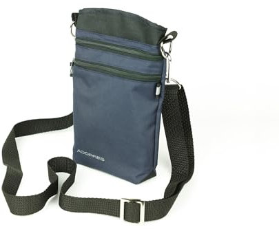 ADORRES Mit Wunschname möglich. Schultertasche, Hüfttasche, Leckerlitasche für Hunde, Futtertasche mit Magnetverschluss und Kotbeutelfach, Leckerlitasche Handyformat Magnetic Dark Blue Edition