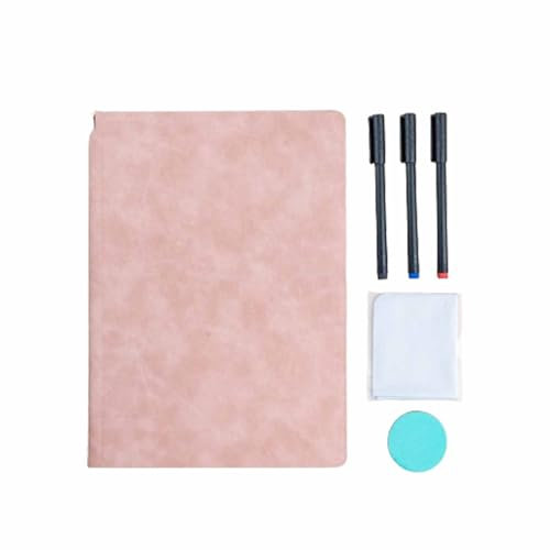 HSOYGE Kreidetafeln, kleines Whiteboard, weiße Tafel, A4, trocken abwischbar, weiße Tafeln, löschbare Notiztafel, mobiler Schreibblock, löschbar, Mini (Rosa, 16,5 x 24 cm)