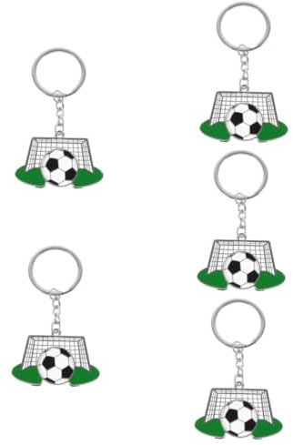 BESPORTBLE 5pezzi Portachiavi Trolley Token Metallo Ciondolo Per Carrello Della Spesa Pratico e Leggero Accessorio Da Chiavi Per Sportivi e Amanti Del Calcio