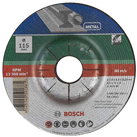 Bosch Accessories Professional DIY Schruppscheibe Metall für Winkelschleifer (Ø 115 mm) (Packung mit 10)