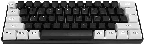 XUMIUZIY 60% Kabelgebundene Gaming Tastatur, Mi NI Gaming Tastatur mit Mechanischem Gefühl, Ultrakompakte Tastatur mit RGB Hintergrundbeleuchtung und 61 Tasten,Ergonomische Tastatur für