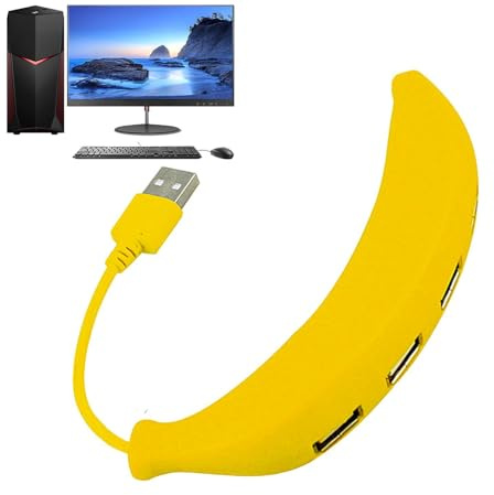 Hub Extensor USB – Adaptador multipuerto, Hub expansor USB | Divisor USB | en de plátano, múltiples Puertos USB para Laptop, Adaptador Tipo C, Accesorios de computadora, hub USB 3.0, Transferencia