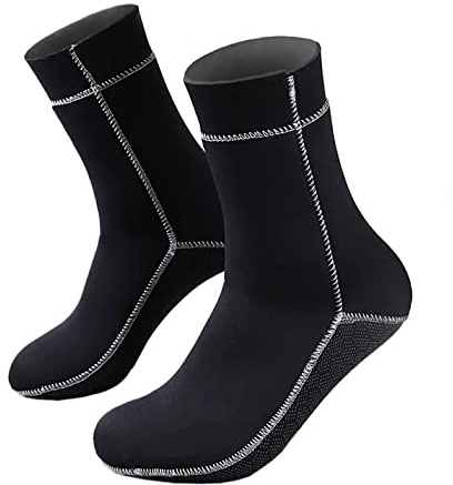 HPHPH Neoprensocken, Tauchsocken 5MM Winterschwimmen warm halten Tauchen Strand rutschfest Männer Frauen Ruderboot für Schnorcheln Surfen Segeln Schnorcheln(XL)