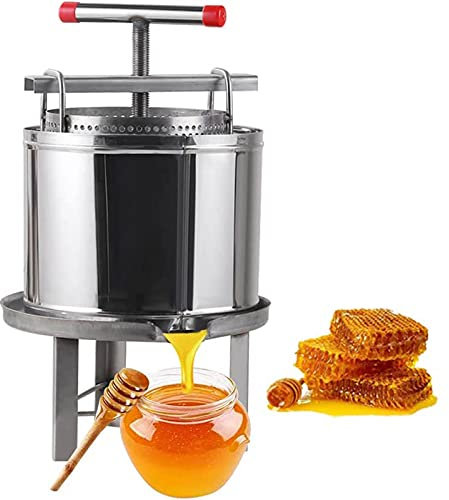 Manuelle Honigpresse aus Edelstahl mit T-förmigem Griff, Obstpresse für Wein, Honig, Saft, Pfeffer und Öl