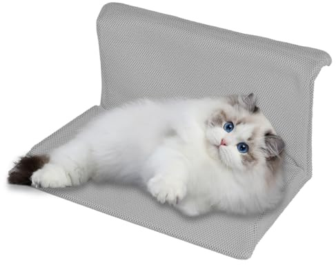 Erconsso Katzen-Sitzstange, faltbar, Katzen- -Hängematte – Fensterbank-Zubehör, Haustierzubehör für Balkon, Wohnung, Nachttisch, Fensterbank