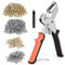 Gaethra Profi Ösenzange Set, Mit Hebeltechnik & Magnetfunktion, Ösenzange 10mm inkl. 500 Ösen & Schlagwerkzeug, ideal als Ösenzange für Planen, PVC-Banner, Karton & Bastelprojekte