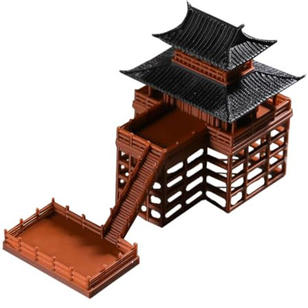 JOINPAYA Decorazione da Miniatura Statua su Palafitte Esagonali Accessori per Acquario Paesaggio in Miniatura Bonsai