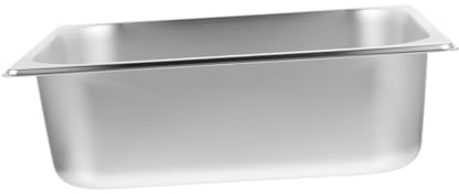 TOYANDONA Grand Plateau de Buffet Acier Inoxydable Bac Alimentaire Profond pour Plat de Service Réutilisable