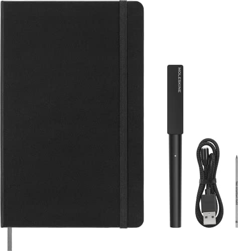 Moleskine Smart Writing Set Smart Pen+ 3, Smart Notebook, L/A5, liniert, Schwarz