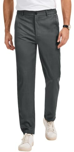 LVCBL Homme Pantalon Chino plissé, Infroissable, Coupe Classique M-3XL