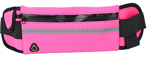 Picysa Fitness Midjeväska Vattentätt Justerbart Löpbälte för Utomhussport Rose Red Storlek 39,5 X 10 Cm