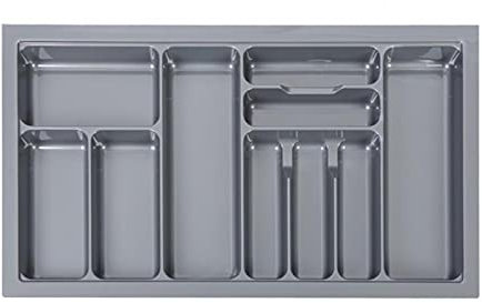 EVTSCAN Expandable Drawer Organizer, 900mm Cutlery Trays Insert Knives and Forks Storage Drawer Organizer, for Kitchen Home (Grey)