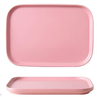 QINGGANGLING999 Servizio Piatti Net Plate Rosso Piatto Creativo Nordic Prima Colazione per la Colazione Insalata Piastra Occidentale Piastra di Bistecca di Ceramica casa Piatti (Color : A)