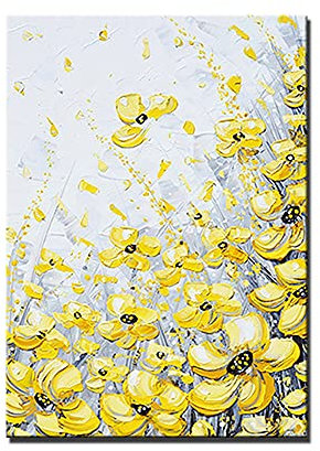 tymhrs Acrylbild,Lila Blumen Malerei,100% Handgemalte Ölgemälde Kunstwerke Auf Leinwand,Dicke S