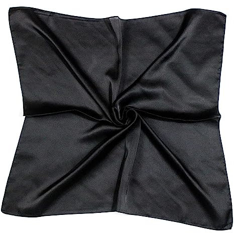 WLHOPE Seidentuch Damen Seide Unifarben Seidenschal Bandana Halstuch Kopftuch Vierecktuch Schal Tuch Geschenk für Frauen 70 x 70 cm