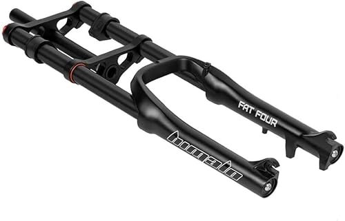 Kcolic 20 Zoll Doppelschulter-Federgabel 4,0 Fat Tires Luftgabel Strand Schnee Fahrrad Stoßdämpfer Gabeleinstellung 1-1/8 Scheibenbremsgabel 110 mm Federweg 9 mm B,20inch