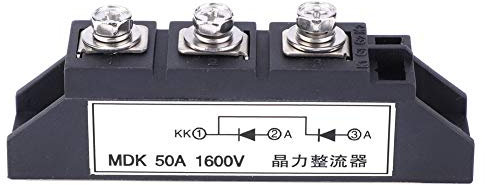 TICFOX Raddrizzatore Fotovoltaico, Modulo Raddrizzatore Raddrizzatore Anti Inversione Fotovoltaico MDK 50A 1600V Modulo Raddrizzatore a Diodi a Ponte per Impianti Solari Domestici E Industriali