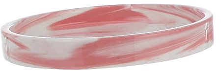 Didiseaon Plateau de Rangement pour Bijoux Rose en Céramique Marbrée
