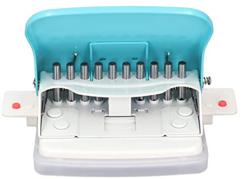 Papierbindemaschine, Tragbare Tragbare Mini-Bindemaschine mit 10 Löchern, A4, A5, A6, A7, Spulenbuch, Rundlocher für die Schule und zu Hause
