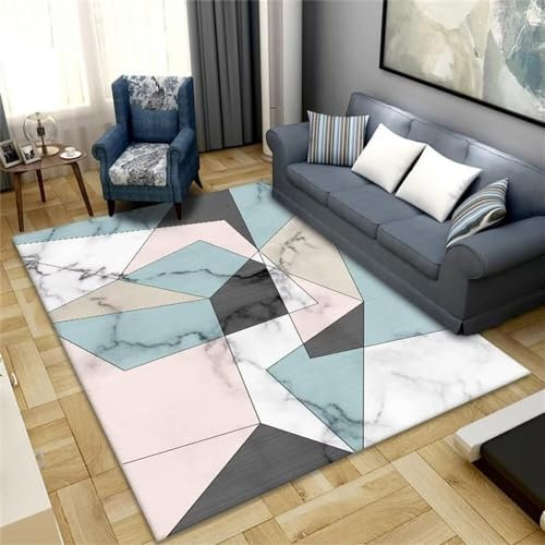 RUGMRZ Babyzimmer Teppich Mädchen Umweltfreundliche Geometrie Balkon Outdoor Teppich Mehrfarbig schöne deko Kinderteppiche Jungs babyzimmer Teppich mädchen teppiche fürs kinderzimmer170x240CM