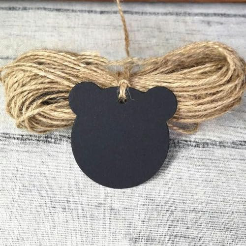 Kraftpapier-Tags, Preisschild für Kleidung, Notizzettel, blanko, DIY-Geschenk, Weihnachten, Hochzeit, Party, Dekoration, 100 Stück, 6 x 6 cm, Schwarz