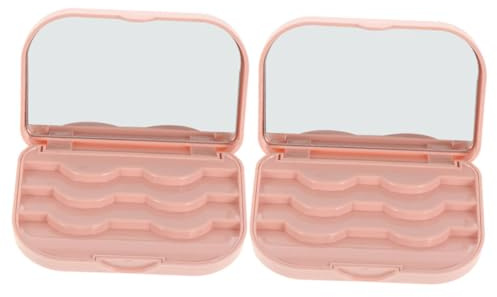 MAGICLULU 2stücke Eyelash Storage Box Für Praktischer Organizer Für Falsche Wimpern Robuste Und Langlebige Aufbewahrungsbox Für Reisen Büro Und Freizeit Leicht Und Tragbar