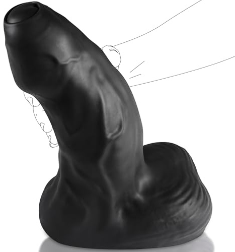Gode XXL Enorme 25cm, Gros Gode XXL Gros Diamètre 9cm avec Prépuce, Gode Large en Silicone Double Densité, Anal Dildo XXL avec Ventouse Puissante, Sex Toy Adulte Homme Femme