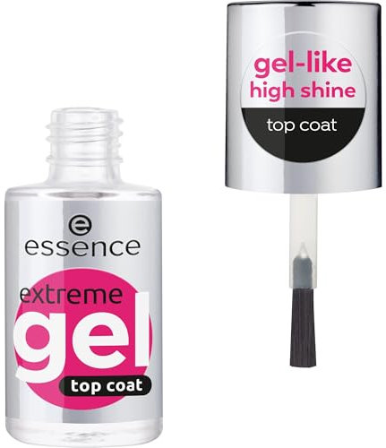 Essence Cosmetics Extreme Gel Top Coat Smalto Unghie, Lunga Durata, Levigante, Protettivo, Lucida, 8 ml