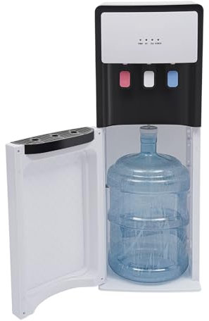 Distributore di acqua calda/fredda/calda da 5 Gal e inferiore, protezione antincendio a secco, erogatore di acqua autoportante per ufficio domestico (bianco)