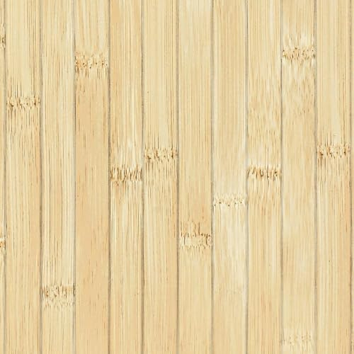 FunStick 60CM×5M Wood Slat Wall Panel Peel and Stick Wallpaper Bathroom Kitchen Worktop Vinyl Covering Yellow Wooden Effect Sticky Back Plastic Table Top Natural Bamboo Wood Vinyl Wrap for Furniture