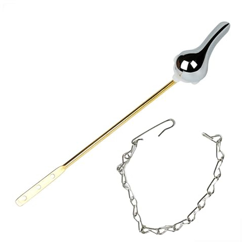 Qsvbeeqj Palancas de repuesto para tanques de inodoro, acero inoxidable, mango de descarga de inodoro, palancas de viaje universales para montaje frontal