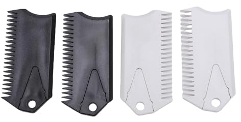 Vvikizy PVC Surfboard Comb Surf Wachs Schaber 4 Pack Wachs Applikator Remover Tool Zum Surfenbrettwartung mit Strukturierten Rillen Gerade Kante