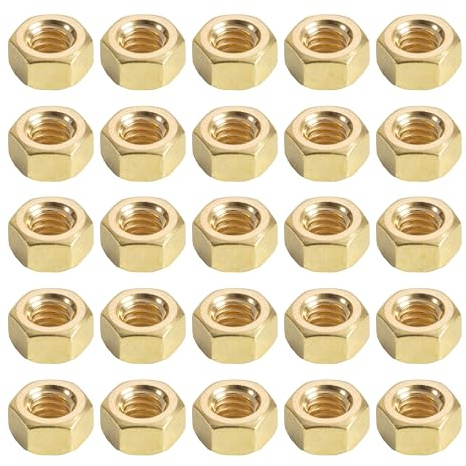 HFS(R) Thread Hex Nuts 5/16-18, Solid Brass Hex Nut (25 Pack)