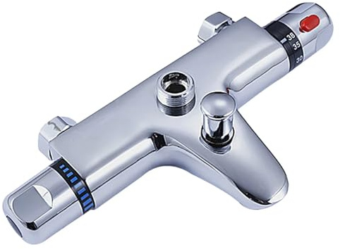VXAXPOHZA DN20 Thermostatic Mixing Valve Temperature Control Shower Valve Faucet Pipe Thermostat Wall Mounted Concealed
