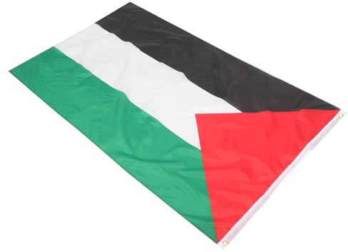 GLEAVI Bandera de Palestina de Poliéster 90X150 CM Ligera y Plegable para Decoración de Jardín y Festivales al Aire Libre