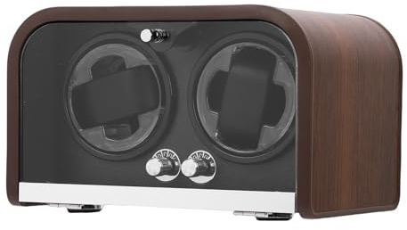 Sxhlseller Uhrenbeweger für Automatikuhren, Leiser 10-dB-Uhrenschüttler mit LED-Licht und Zwei Knöpfen, 5 Modi, Batterie-/Wechselstrom