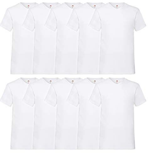 Fruit of The Loom Valueweight V-Cuello Té Camiseta Hombre
