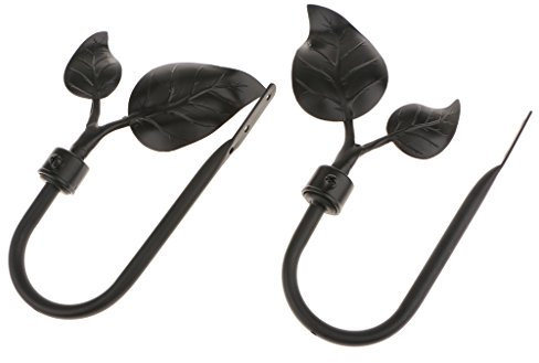 Gancio a Muro Decoraztivo Fermatende Tieback Hangers Holders per Tende, Drapeggio, Nero