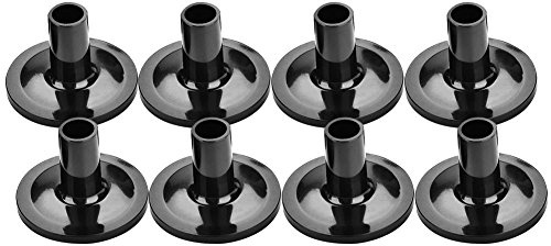 8Pcs Mangas Plásticas del Platillo, Mangas Largas del Platillo Negro Instrumentos Musicales Accesorios
