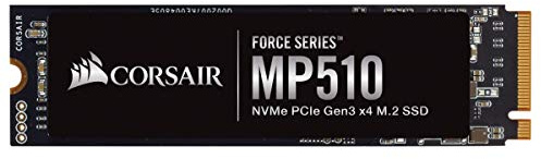 Corsair MP510, Force Series, 240GB M.2 NVMe PCIe x4 Gen3 SSD (Sequential Read Speeds of up to 3,100 MB/s, Write Speeds of up to 1,050 MB/s) Black