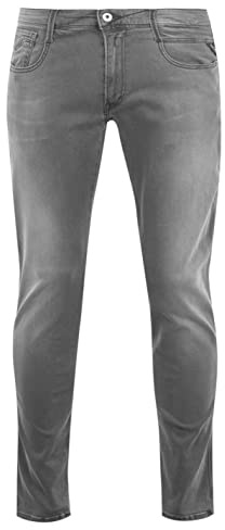 Replay Herren Jeans Anbass Slim-Fit mit Comfort Stretch, Dark Grey 096 (Grau), 30W / 34L