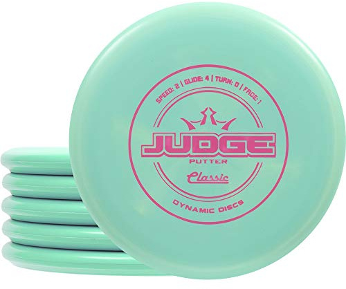 Dynamic Discs Classic Judge Disc Golf Putter Pack (5-Pack) - Beginner Disc Golf Putter Set | Grippy Plastic w/Great Feel | Stable Flight & Beaded | Perfect for Practice Putting | Colors May Vary