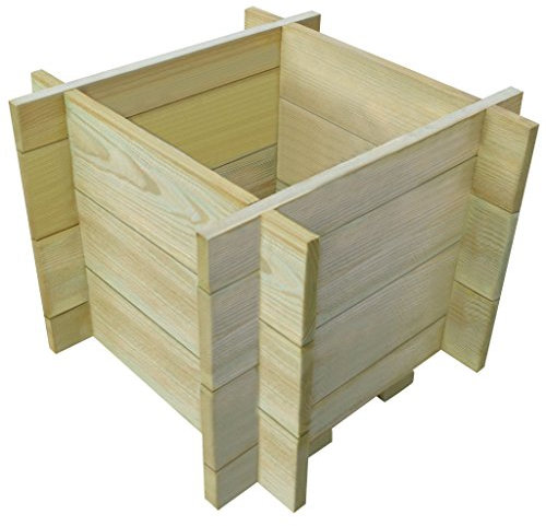 yorten Pflanzkübel Holz Kompostsilo Bausatz - Holzkomposter Komposter Kompostbehälter Hochbeet Blumenkasten Kiefernholz Imprägniert - 40 x 40 x 32 cm