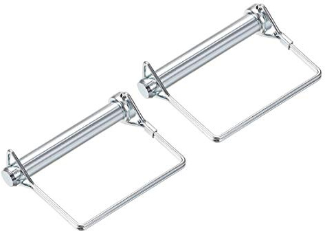 sourcing map Schaftverriegelungsstift – 12 mm x 80 mm Kupplungsstift für Bauernhofanhänger, Rasen, Garten, quadratisch, 2 Stück