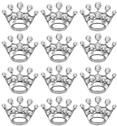 VICASKY Schützenfest Pin: 12PCS Krone Brosche Pin Krone Brosche Silber Kristall n Schals Schnalle Kragen Pin e e Gold Corsage Bouquet Kit Hochzeit e Mädchen